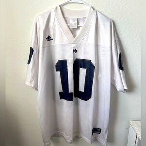 MEN’S NOTRE DAME ADIDAS FOOTBALL JERSEY SIZE LARGE # 10 FIGHTING IRISH